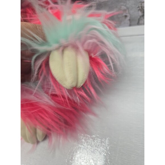 Aurora Pink Teal Striped Sloth Unicorn Plush Fuzzy Stuffed Animal Soft Toy 15" - Picture 4 of 9